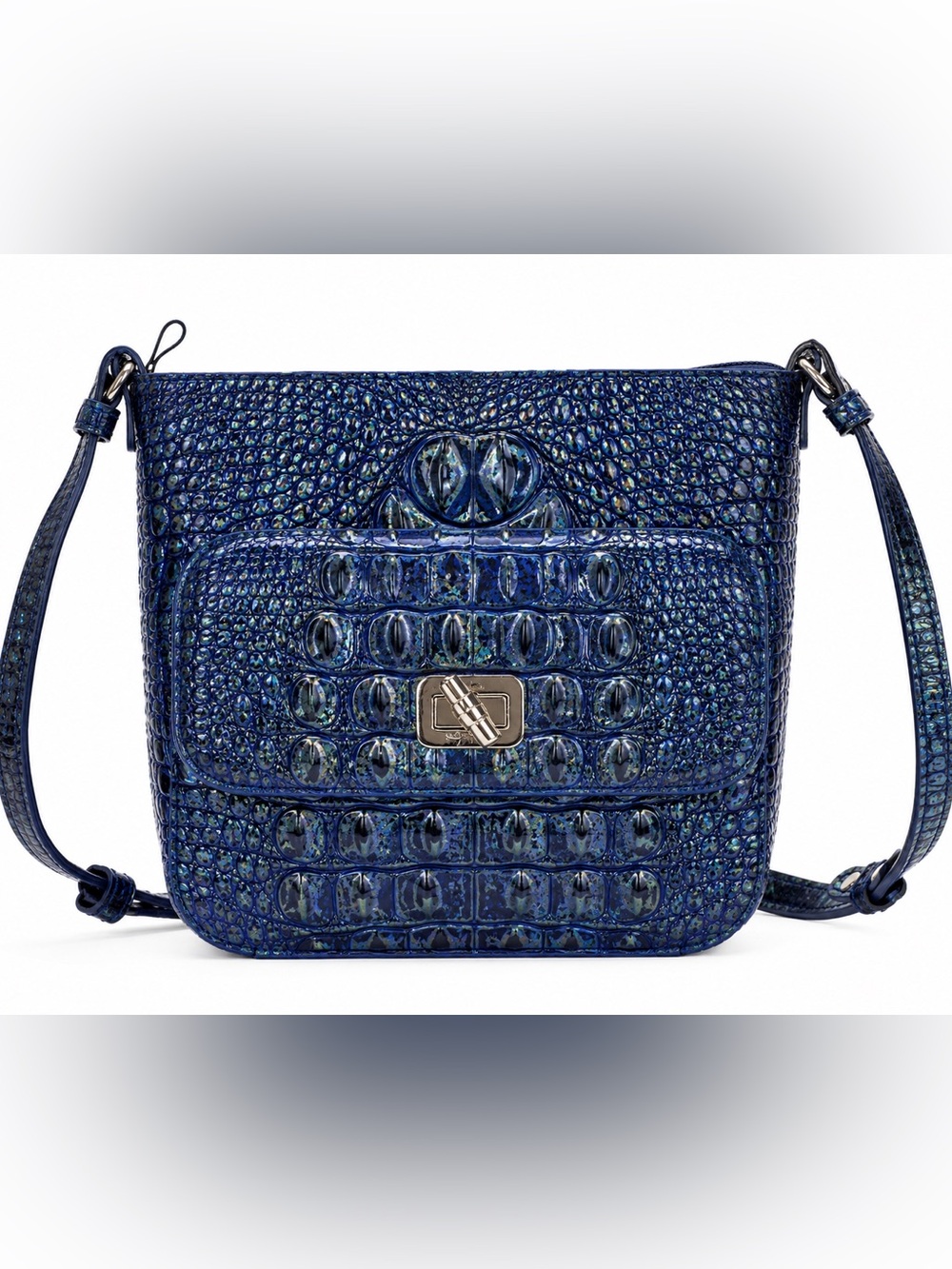 Brahmin Blue Iridescent Melbourne Crossbody NWOT Dust Bag MSRP $315
